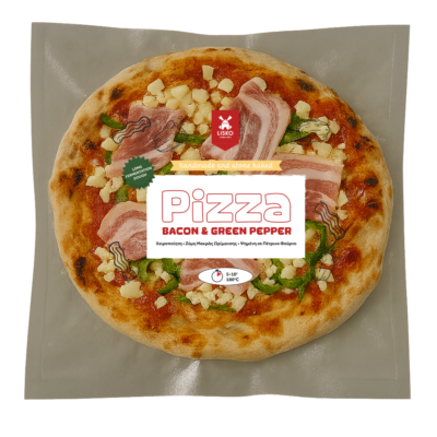 1.NAPOLITAN STYLE PIZZA BACON-GREEN PEPPER